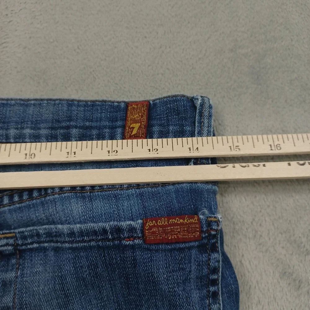 7 For All Mankind Jeans‎ Womens 28 Blue Denim Bootcut Casual Preppy Distressed